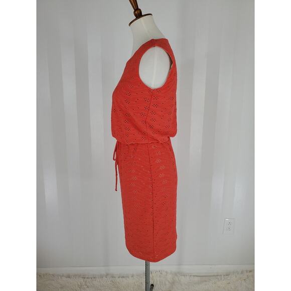 ENFOCUS STUDIO Women's Dark Coral Fit & Flare Sleeveless Dress Sz 4 - Picture 3 of 10